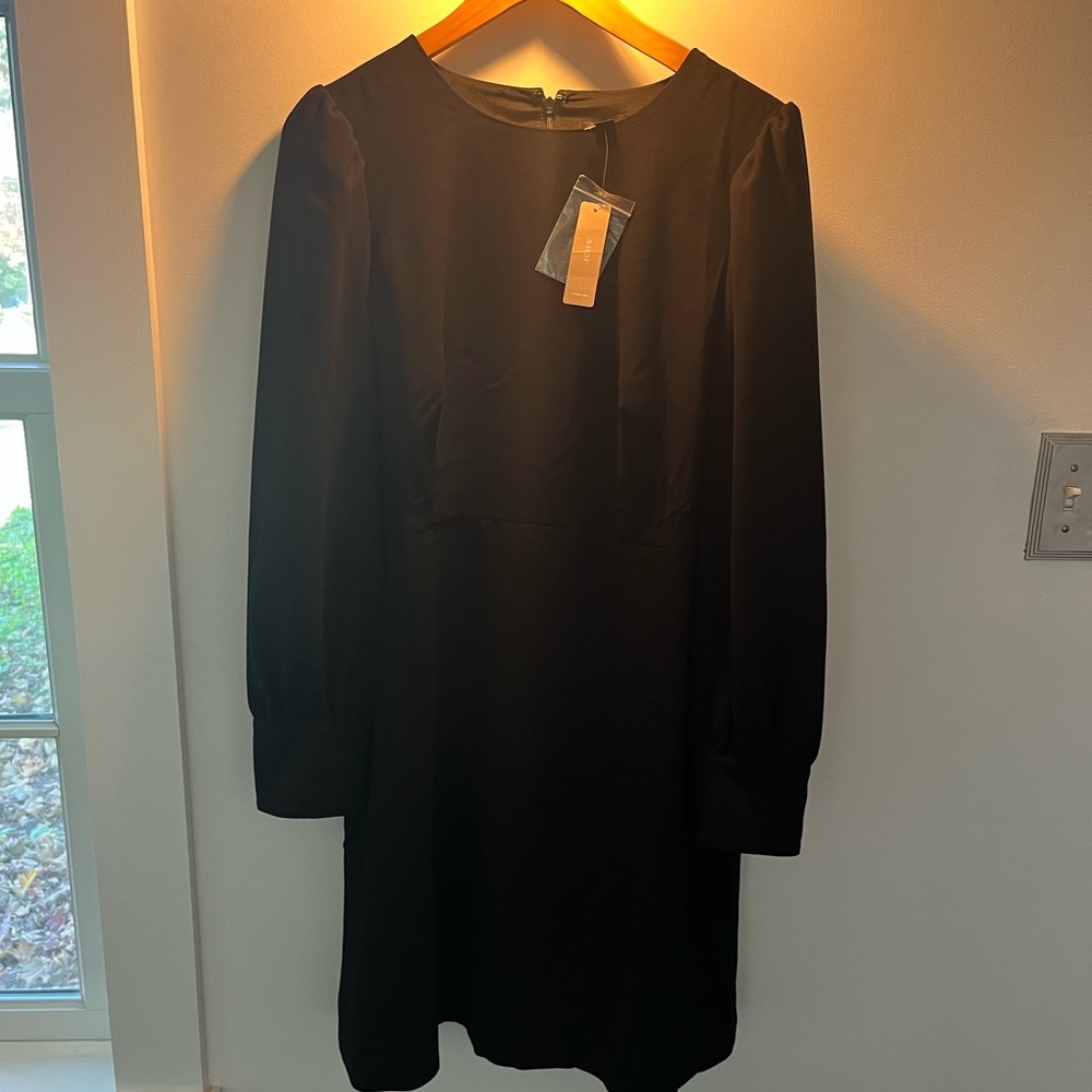 J. Crew Classic Black Long Sleeve Dress